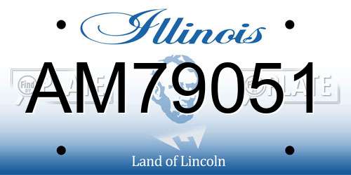 AM79051 Illinois License Plate