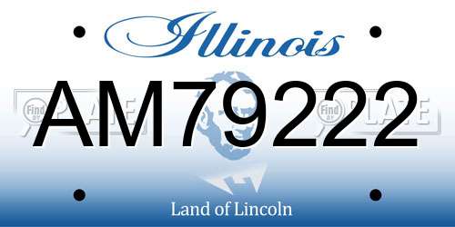 AM79222 Illinois License Plate