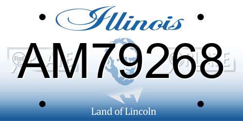 AM79268 Illinois License Plate