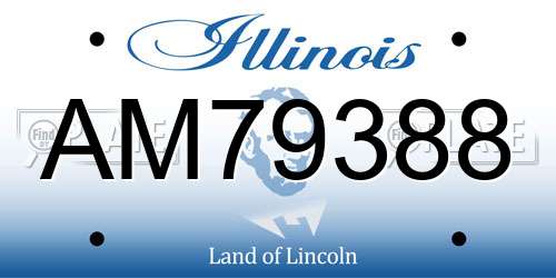 AM79388 Illinois License Plate