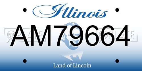 AM79664 Illinois License Plate