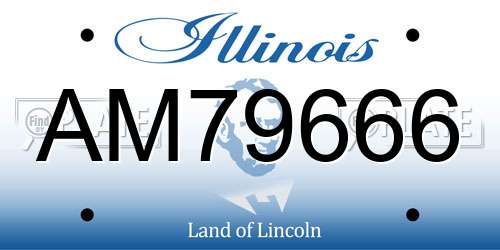 AM79666 Illinois License Plate