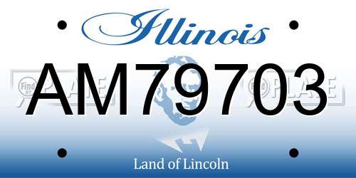 AM79703 Illinois License Plate