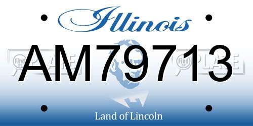 AM79713 Illinois License Plate