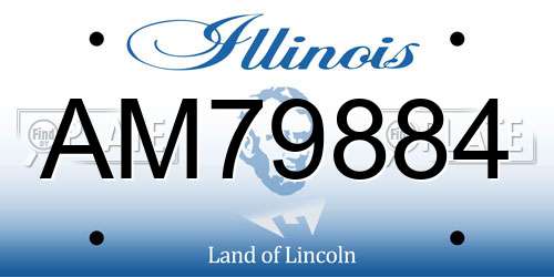 AM79884 Illinois License Plate