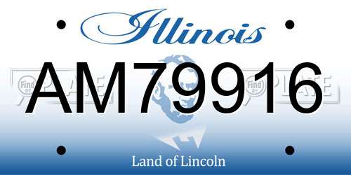 AM79916 Illinois License Plate