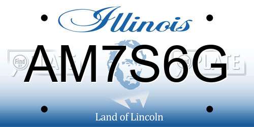AM7S6G Illinois License Plate