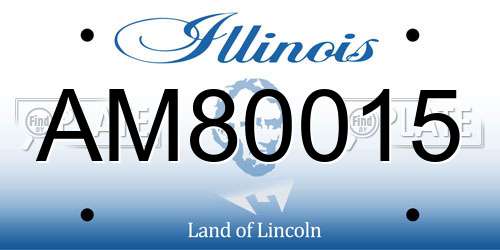 AM80015 Illinois License Plate