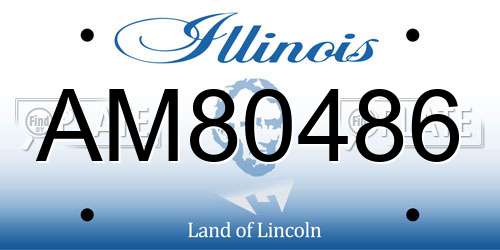 AM80486 Illinois License Plate