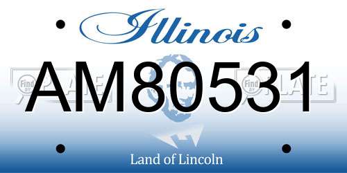 AM80531 Illinois License Plate