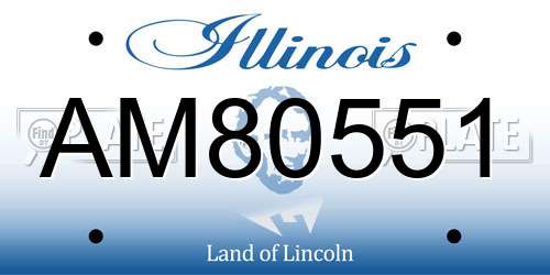 AM80551 Illinois License Plate