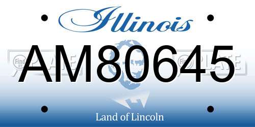 AM80645 Illinois License Plate