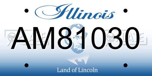 AM81030 Illinois License Plate