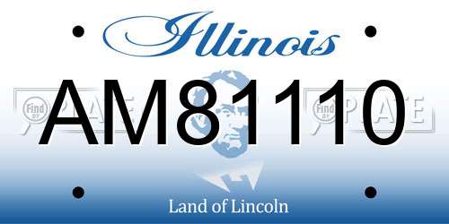 AM81110 Illinois License Plate