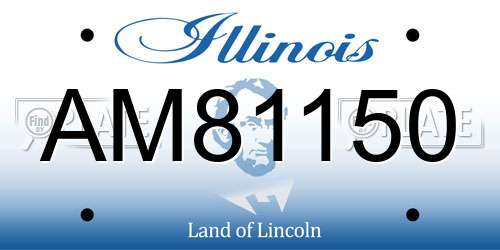 AM81150 Illinois License Plate