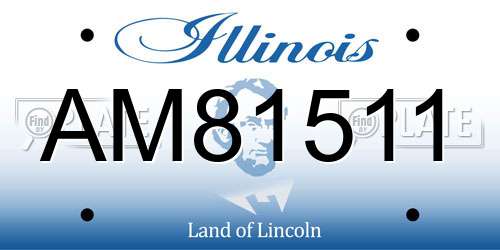 AM81511 Illinois License Plate