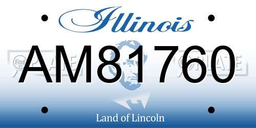 AM81760 Illinois License Plate
