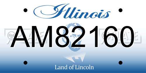 AM82160 Illinois License Plate