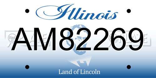 AM82269 Illinois License Plate
