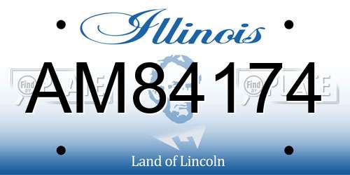 AM84174 Illinois License Plate