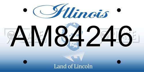 AM84246 Illinois License Plate