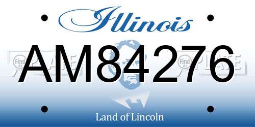 AM84276 Illinois License Plate