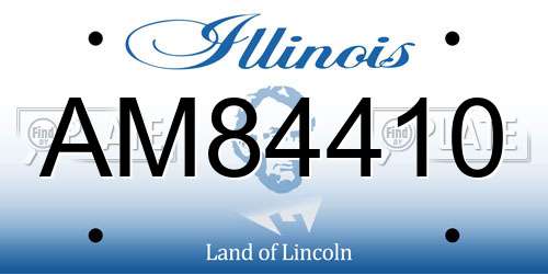 AM84410 Illinois License Plate
