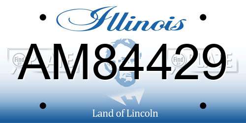 AM84429 Illinois License Plate
