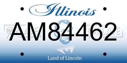 AM84462 Illinois License Plate