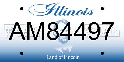 AM84497 Illinois License Plate