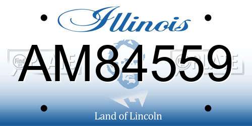 AM84559 Illinois License Plate