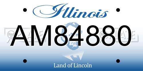 AM84880 Illinois License Plate