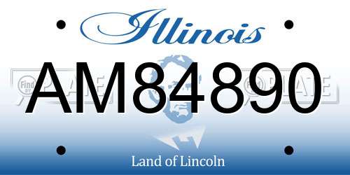 AM84890 Illinois License Plate