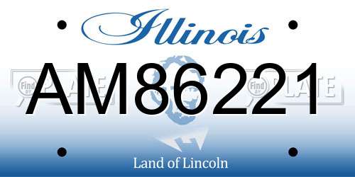 AM86221 Illinois License Plate