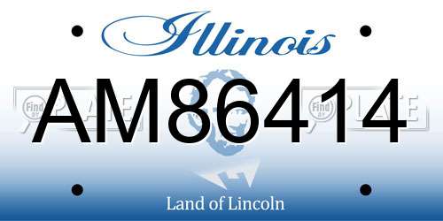AM86414 Illinois License Plate