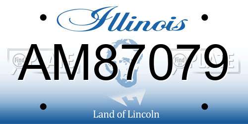 AM87079 Illinois License Plate