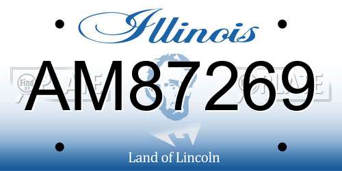 AM87269 Illinois License Plate