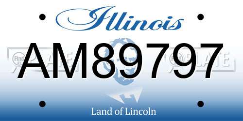 AM89797 Illinois License Plate
