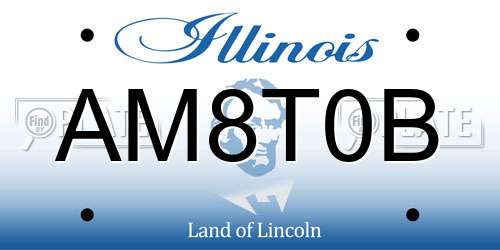 AM8T0B Illinois License Plate
