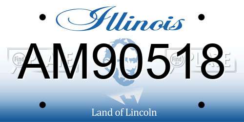 AM90518 Illinois License Plate