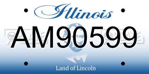 AM90599 Illinois License Plate