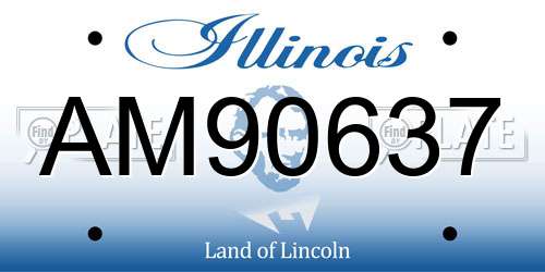 AM90637 Illinois License Plate