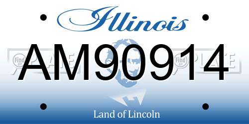 AM90914 Illinois License Plate