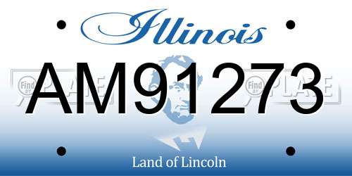 AM91273 Illinois License Plate