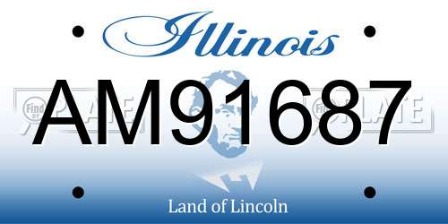 AM91687 Illinois License Plate