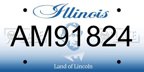 AM91824 Illinois License Plate
