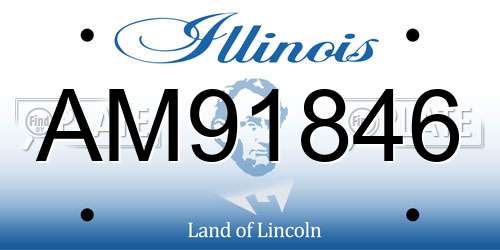 AM91846 Illinois License Plate