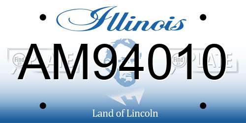 AM94010 Illinois License Plate