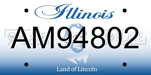 AM94802 Illinois License Plate