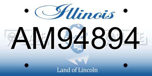 AM94894 Illinois License Plate
